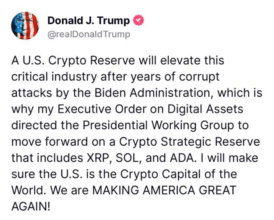 Trump’ın Kripto Rezerv Planı: Bitcoin Yanına 3 Küçük Token Eklenince Neler Oldu?